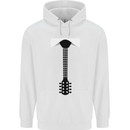 Guitar Tie Guitarist Bass Acoustic Funny Childrens Kids Hoodie White
