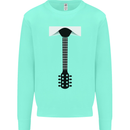 Guitar Tie Guitarist Bass Acoustic Funny Kids Sweatshirt Jumper Peppermint