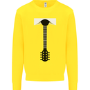 Guitar Tie Guitarist Bass Acoustic Funny Kids Sweatshirt Jumper Yellow