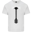 Guitar Tie Guitarist Bass Acoustic Funny Kids T-Shirt Childrens White