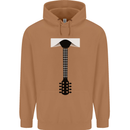 Guitar Tie Guitarist Bass Acoustic Funny Mens 80% Cotton Hoodie Caramel Latte