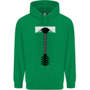 Guitar Tie Guitarist Bass Acoustic Funny Mens 80% Cotton Hoodie Irish Green