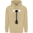 Guitar Tie Guitarist Bass Acoustic Funny Mens 80% Cotton Hoodie Sand