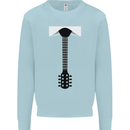 Guitar Tie Guitarist Bass Acoustic Funny Mens Sweatshirt Jumper Light Blue