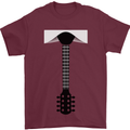 Guitar Tie Guitarist Bass Acoustic Funny Mens T-Shirt 100% Cotton Maroon