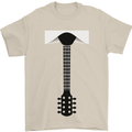 Guitar Tie Guitarist Bass Acoustic Funny Mens T-Shirt 100% Cotton Sand