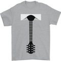 Guitar Tie Guitarist Bass Acoustic Funny Mens T-Shirt 100% Cotton Sports Grey