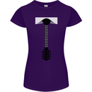 Guitar Tie Guitarist Bass Acoustic Funny Womens Petite Cut T-Shirt Purple