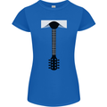 Guitar Tie Guitarist Bass Acoustic Funny Womens Petite Cut T-Shirt Royal Blue