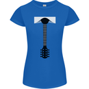 Guitar Tie Guitarist Bass Acoustic Funny Womens Petite Cut T-Shirt Royal Blue