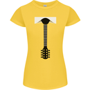 Guitar Tie Guitarist Bass Acoustic Funny Womens Petite Cut T-Shirt Yellow