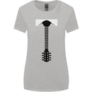 Guitar Tie Guitarist Bass Acoustic Funny Womens Wider Cut T-Shirt Sports Grey