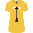 Guitar Tie Guitarist Bass Acoustic Funny Womens Wider Cut T-Shirt Yellow