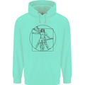 Guitar Vitruvian Man Guitarist Childrens Kids Hoodie Peppermint