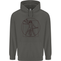 Guitar Vitruvian Man Guitarist Childrens Kids Hoodie Storm Grey
