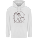 Guitar Vitruvian Man Guitarist Childrens Kids Hoodie White
