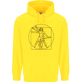 Guitar Vitruvian Man Guitarist Childrens Kids Hoodie Yellow