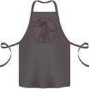 Guitar Vitruvian Man Guitarist Cotton Apron 100% Organic Dark Grey