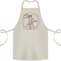 Guitar Vitruvian Man Guitarist Cotton Apron 100% Organic Natural