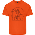 Guitar Vitruvian Man Guitarist Kids T-Shirt Childrens Orange