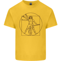 Guitar Vitruvian Man Guitarist Kids T-Shirt Childrens Yellow