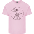 Guitar Vitruvian Man Guitarist Mens Cotton T-Shirt Tee Top Light Pink