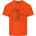 Guitar Vitruvian Man Guitarist Mens Cotton T-Shirt Tee Top Orange
