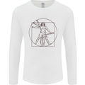 Guitar Vitruvian Man Guitarist Mens Long Sleeve T-Shirt White