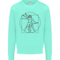 Guitar Vitruvian Man Guitarist Mens Sweatshirt Jumper Peppermint