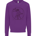 Guitar Vitruvian Man Guitarist Mens Sweatshirt Jumper Purple