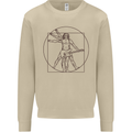 Guitar Vitruvian Man Guitarist Mens Sweatshirt Jumper Sand