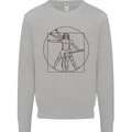 Guitar Vitruvian Man Guitarist Mens Sweatshirt Jumper Sports Grey