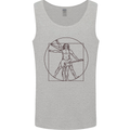Guitar Vitruvian Man Guitarist Mens Vest Tank Top Sports Grey