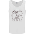 Guitar Vitruvian Man Guitarist Mens Vest Tank Top White