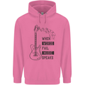 Guitar When Words Fail Music Speaks Childrens Kids Hoodie Azalea