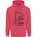 Guitar When Words Fail Music Speaks Childrens Kids Hoodie Heliconia