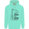 Guitar When Words Fail Music Speaks Childrens Kids Hoodie Peppermint