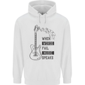 Guitar When Words Fail Music Speaks Childrens Kids Hoodie White