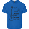 Guitar When Words Fail Music Speaks Kids T-Shirt Childrens Royal Blue