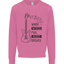 Guitar When Words Fail Music Speaks Mens Sweatshirt Jumper Azalea