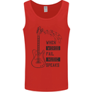 Guitar When Words Fail Music Speaks Mens Vest Tank Top Red