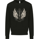 Guitar Wings Rock n Roll Music Heavy Metal Kids Sweatshirt Jumper Black
