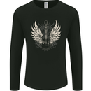 Guitar Wings Rock n Roll Music Heavy Metal Mens Long Sleeve T-Shirt Black