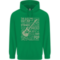 Guitar Word Art Guitarist Electric Acoustic Childrens Kids Hoodie Irish Green