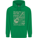 Guitar Word Art Guitarist Electric Acoustic Childrens Kids Hoodie Irish Green