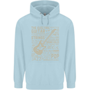 Guitar Word Art Guitarist Electric Acoustic Childrens Kids Hoodie Light Blue