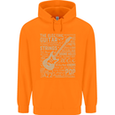 Guitar Word Art Guitarist Electric Acoustic Childrens Kids Hoodie Orange
