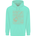 Guitar Word Art Guitarist Electric Acoustic Childrens Kids Hoodie Peppermint