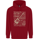 Guitar Word Art Guitarist Electric Acoustic Childrens Kids Hoodie Red