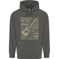 Guitar Word Art Guitarist Electric Acoustic Childrens Kids Hoodie Storm Grey